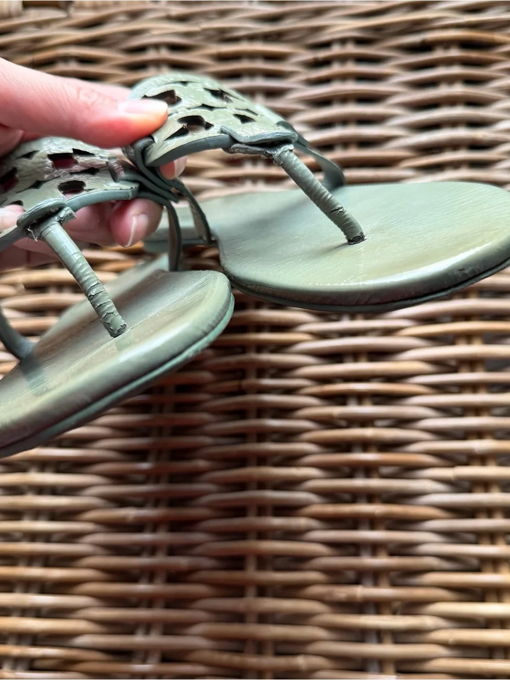 Tory Burch Miller Sandals Size Sz 7.5 New Arctic Comfort Shoes
